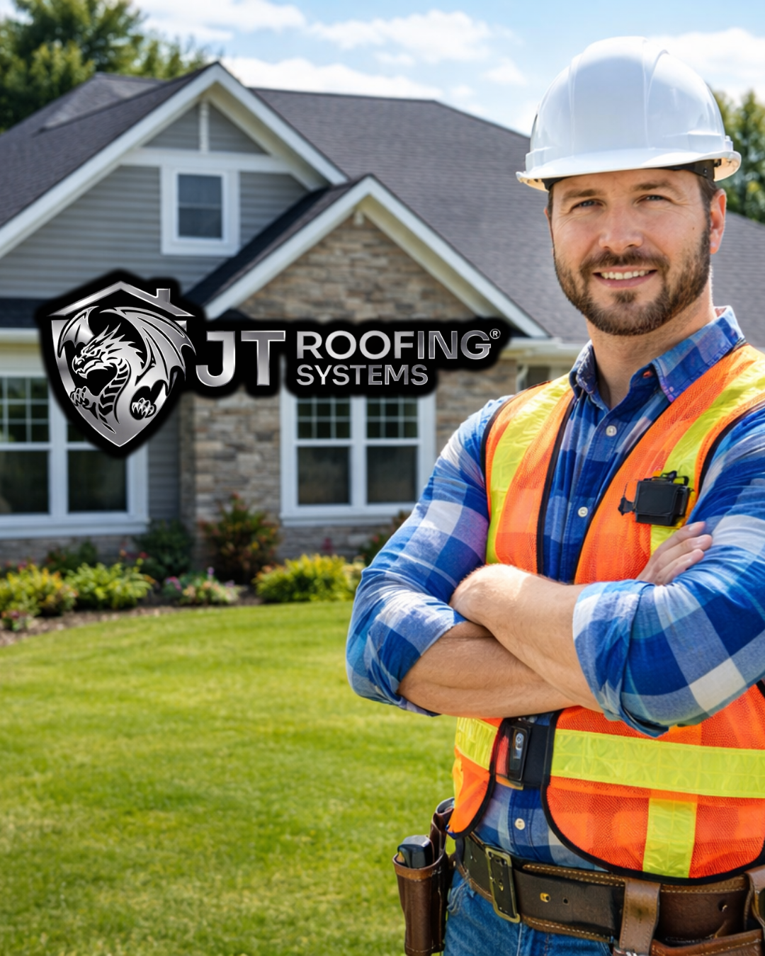 JT Roofing at work