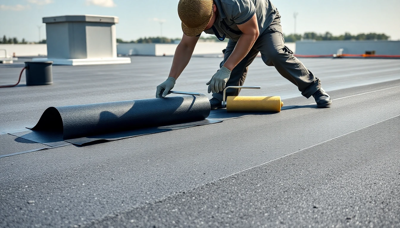 Rubber roofing membrane detail